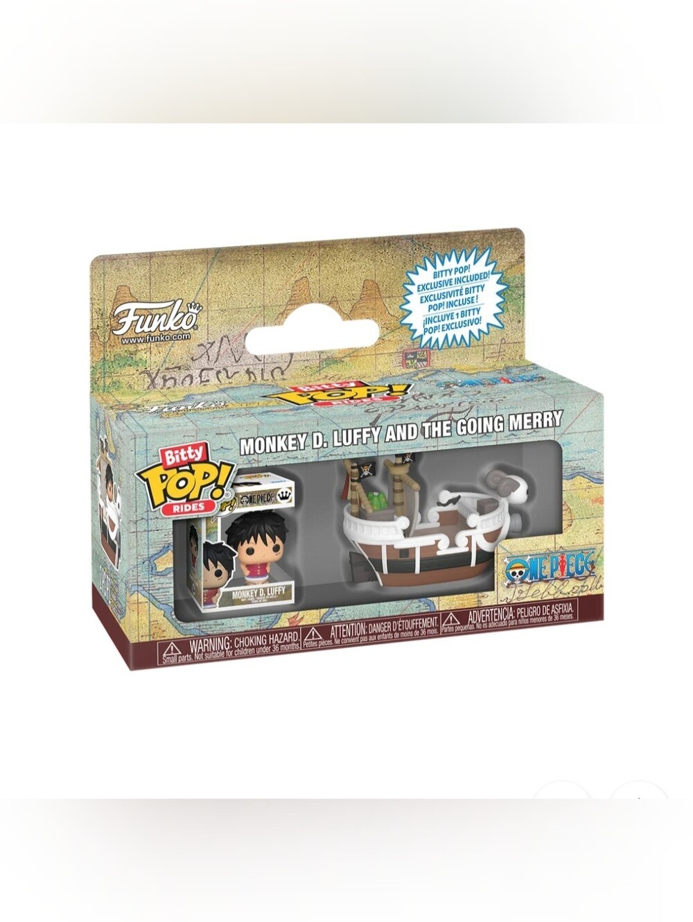 Funko Bitty Pop Ride: One Piece Going Merry with Luffy Collectible Vinyl Figure